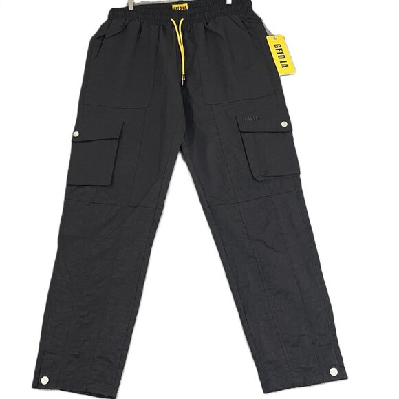 GFTD LA Other - GFTD LA Pants Men 2XL Black Pull On Drawstring Nylon Cargos
